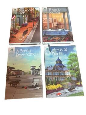 NEW Victorian Mansion Flower Shop Mysteries Lot of 4 Hardcover/Dust Jackets
